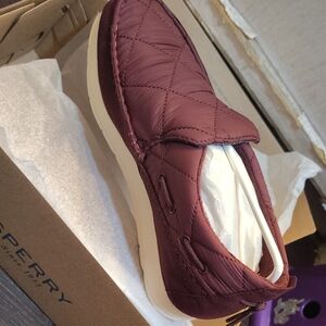Sperry Men Quilted Slip-On Slippers - Deep Burgundy
